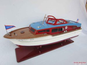 1955 Chris Craft Corvette 37 Model 4 Wooden Model Boat Handicraft