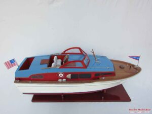 1955 Chris Craft Corvette 37 Model 9 Wooden Model Boat Handicraft