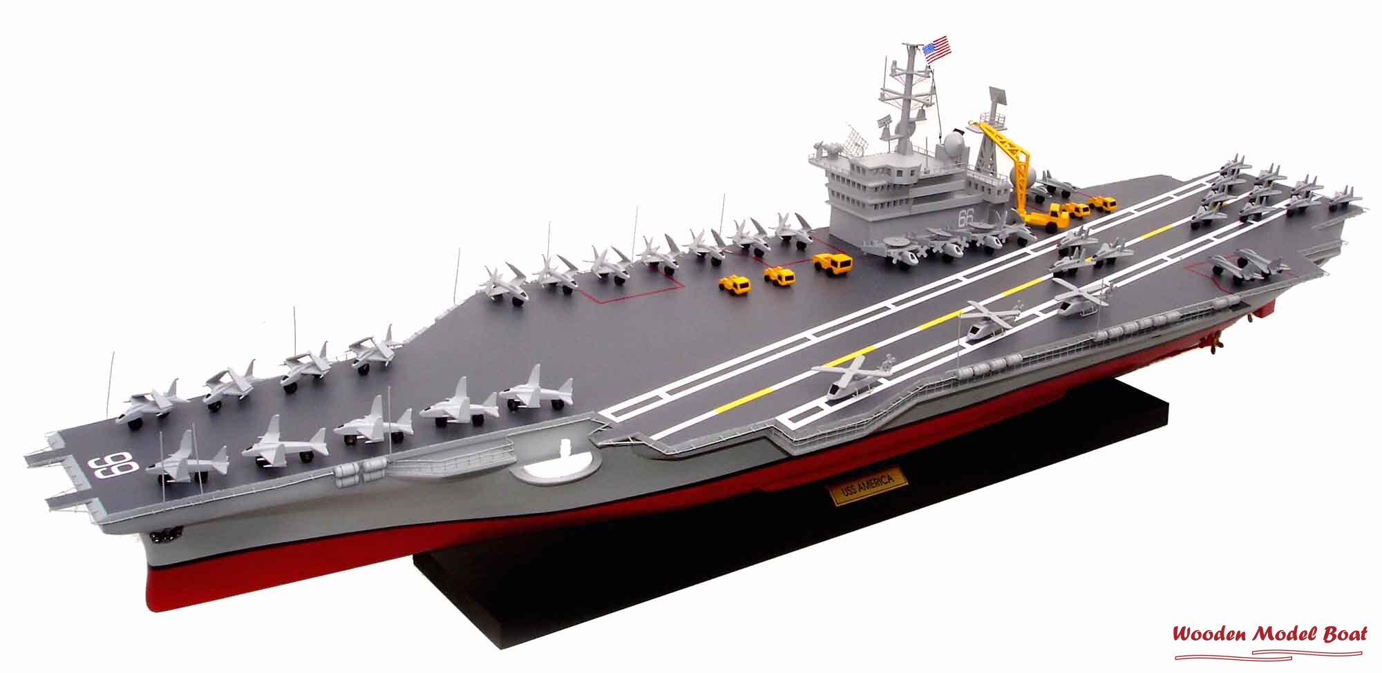 Aircraft Carrier Uss America Cv-66 Ship Model - Model Boat