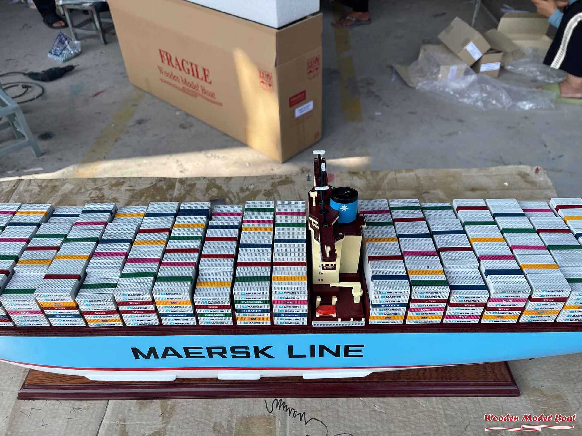 Emma Maersk Commercial Ship Model (2) Wooden Model Boat Handicraft