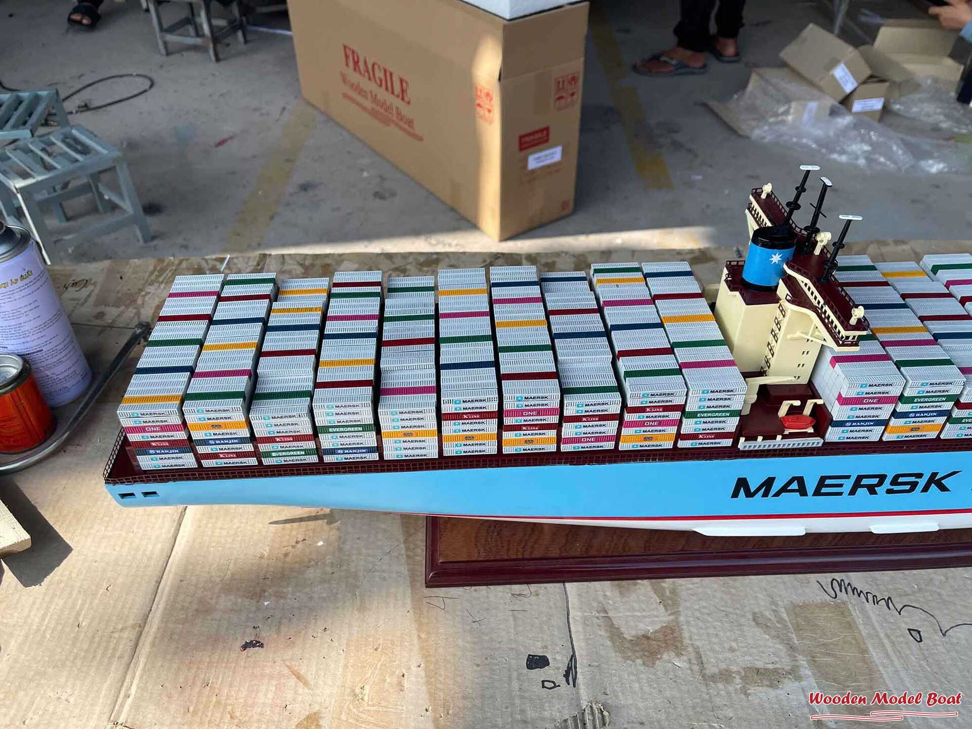 Emma Maersk Commercial Ship Model (5) Wooden Model Boat Handicraft