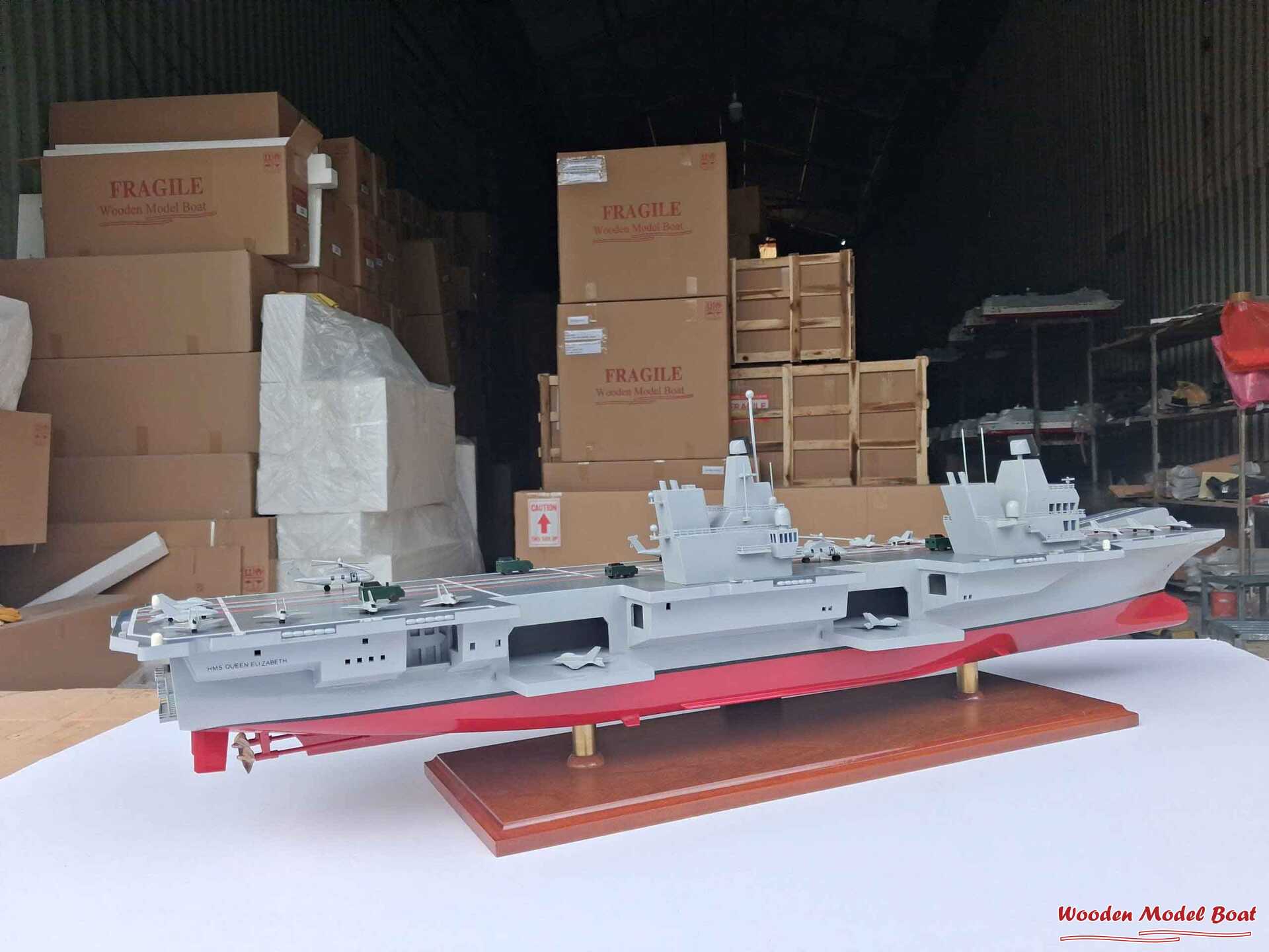 HMS Queen Elizabeth Aircraft Carrier Model Ship 39.3 (Option 2) (12) Wooden Model Boat Handicraft HMS Queen Elizabeth Aircraft Carrier Model Ship 39.3 Option 2 12 Wooden Model Boat Handicraft