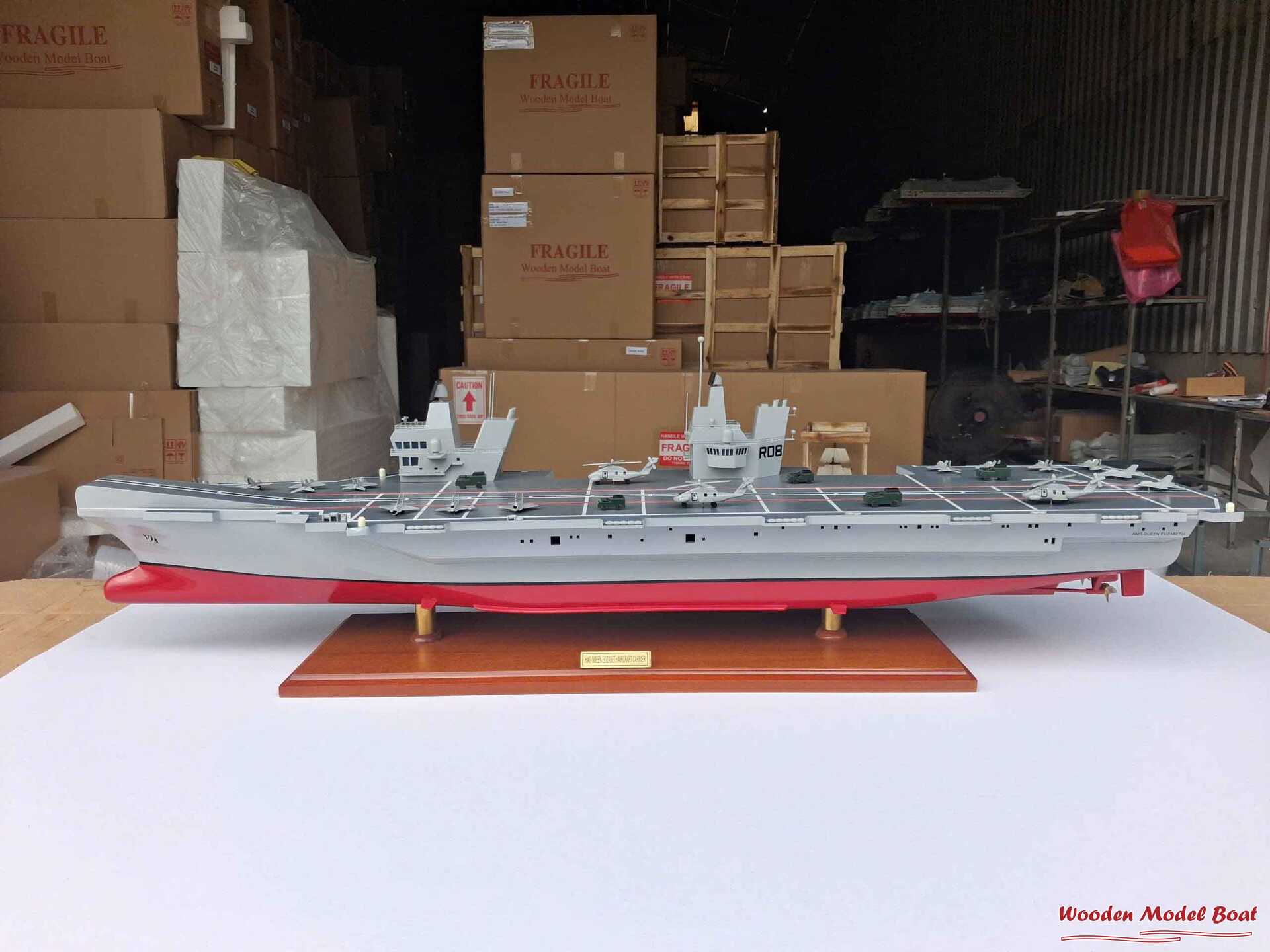HMS Queen Elizabeth Aircraft Carrier Model Ship 39.3 (Option 2) (14) Wooden Model Boat Handicraft HMS Queen Elizabeth Aircraft Carrier Model Ship 39.3 Option 2 14 Wooden Model Boat Handicraft