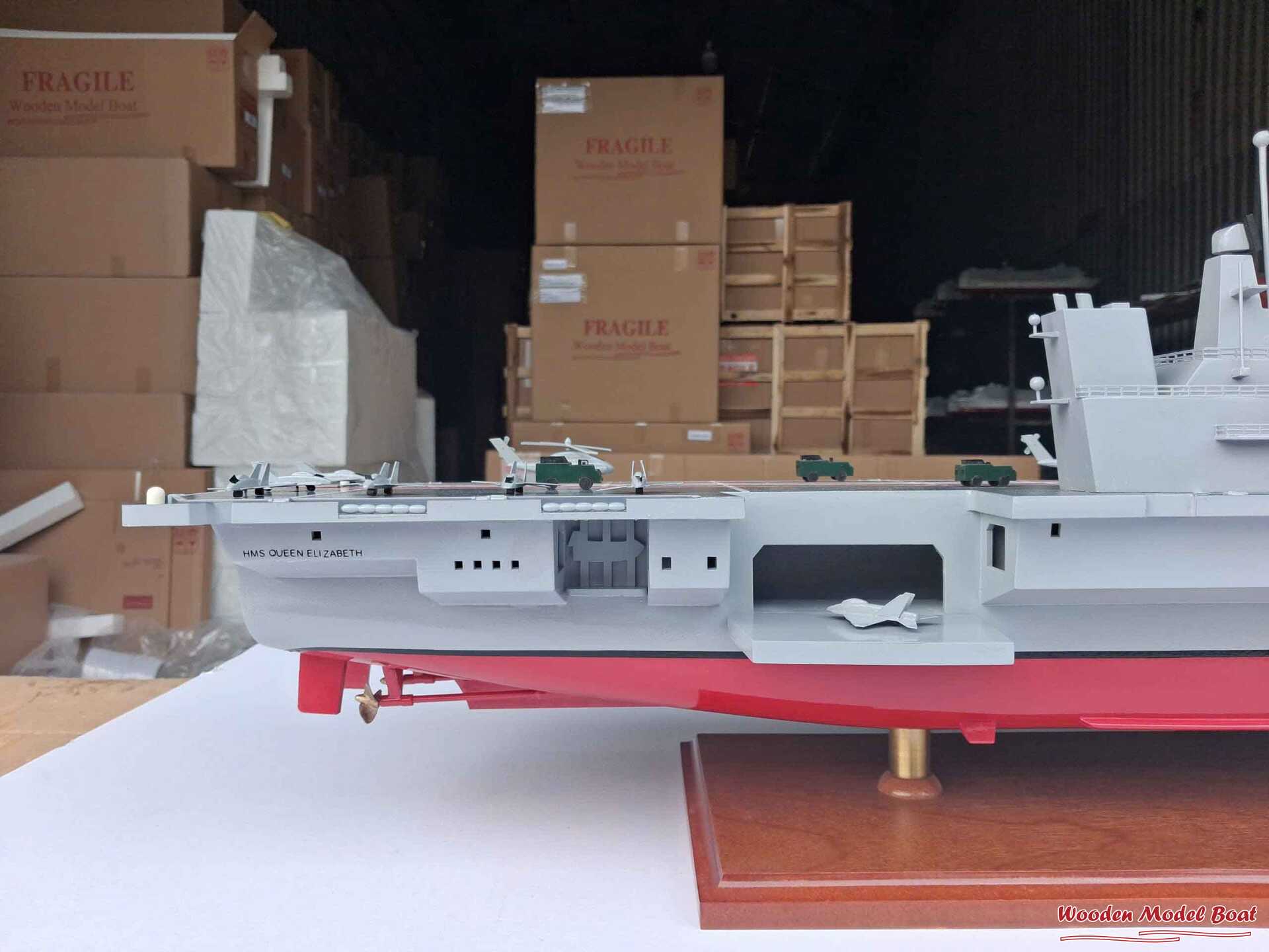 HMS Queen Elizabeth Aircraft Carrier Model Ship 39.3 (Option 2) (15) Wooden Model Boat Handicraft HMS Queen Elizabeth Aircraft Carrier Model Ship 39.3 Option 2 15 Wooden Model Boat Handicraft