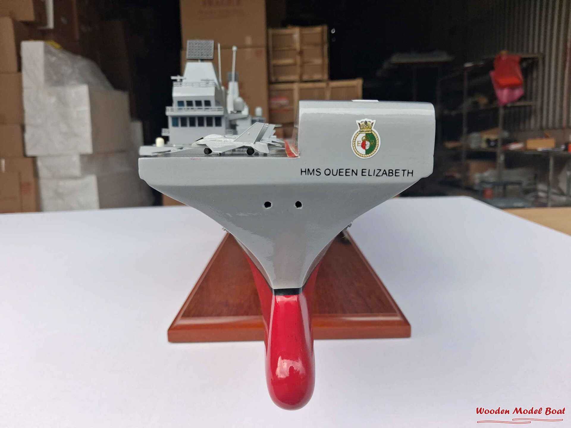 HMS Queen Elizabeth Aircraft Carrier Model Ship 39.3 (Option 2) (5) Wooden Model Boat Handicraft HMS Queen Elizabeth Aircraft Carrier Model Ship 39.3 Option 2 5 Wooden Model Boat Handicraft