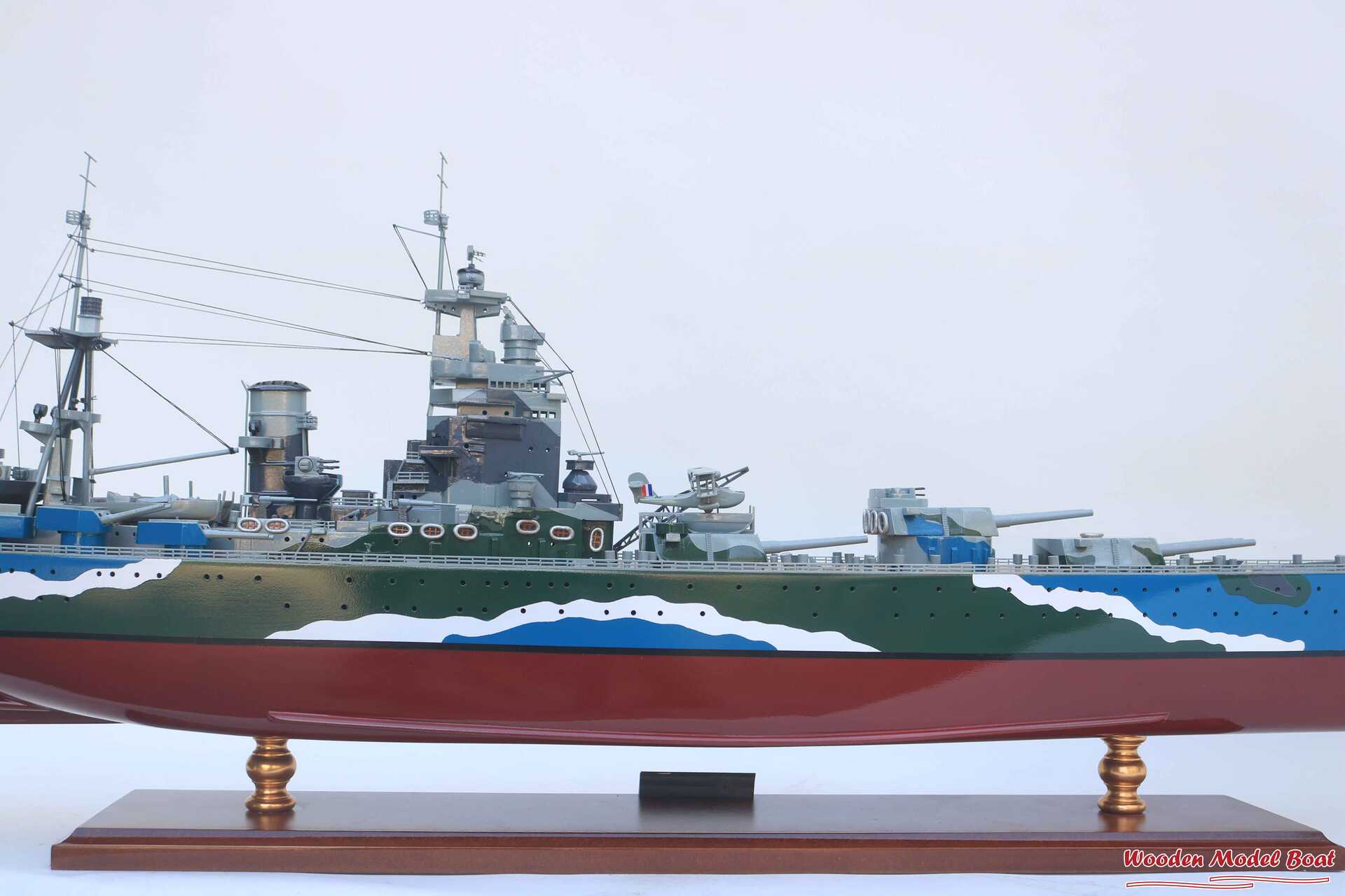 Hms Rodney Battleship Model (10) Wooden Model Boat Handicraft Hms Rodney Battleship Model 10 Wooden Model Boat Handicraft 1