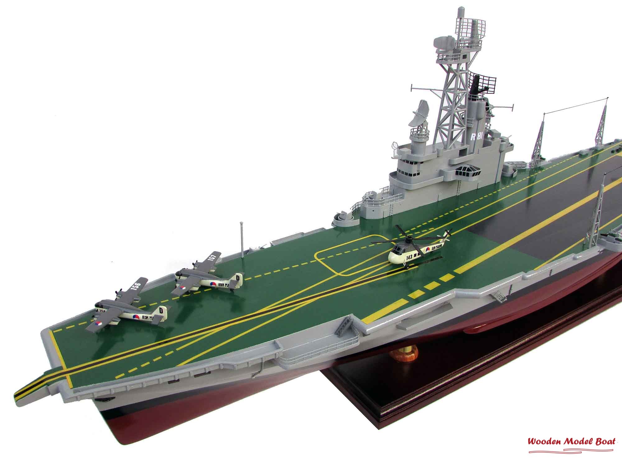 Karel Doorman Warship Model - Wooden Model Boat