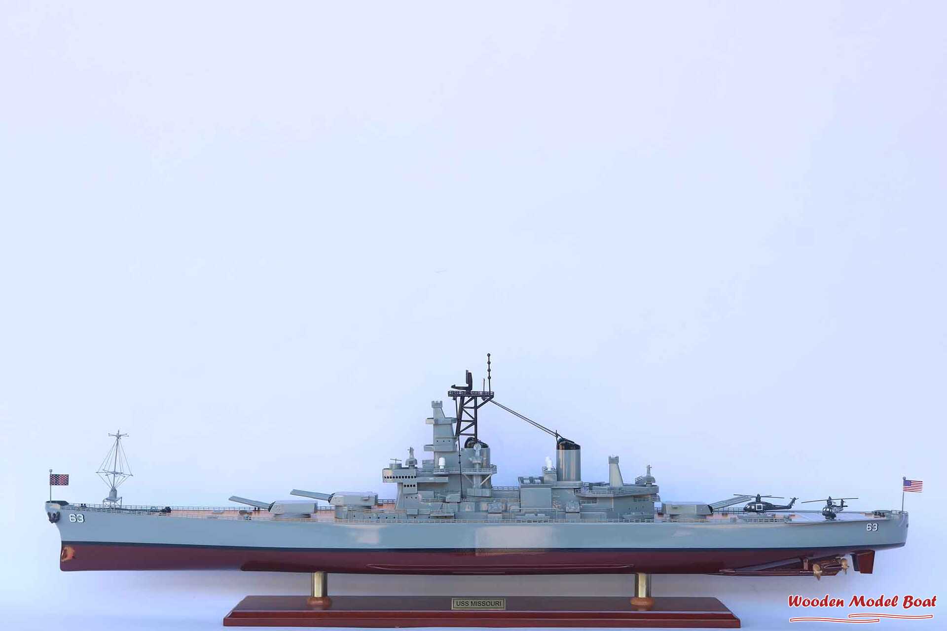 Uss Missouri Bb-63 Battleship Model (10) Wooden Model Boat Handicraft