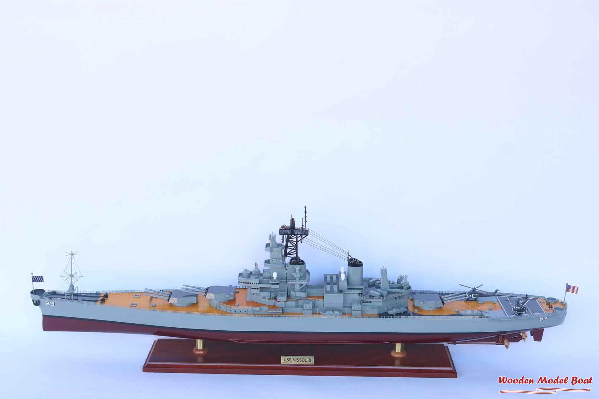Uss Missouri Bb-63 Battleship Model (9) Wooden Model Boat Handicraft