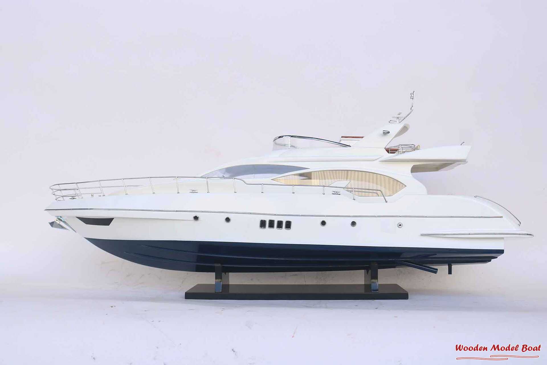 Azimut 70 RC Motor Yatch Model (12) Wooden Model Boat Handicraft