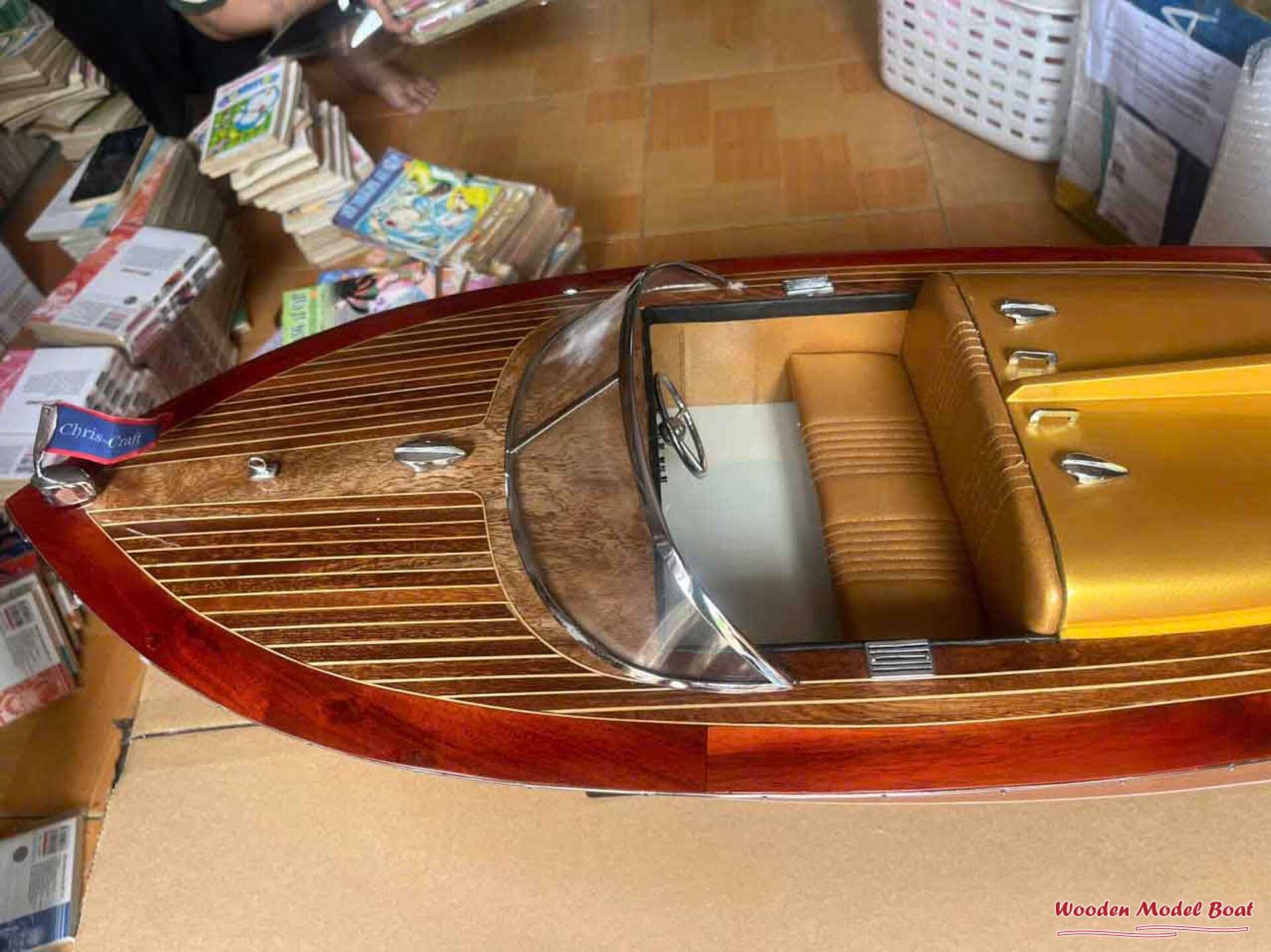 Chris Craft Cobra 1955 Speed Boat Model (5) Wooden Model Boat Handicraft