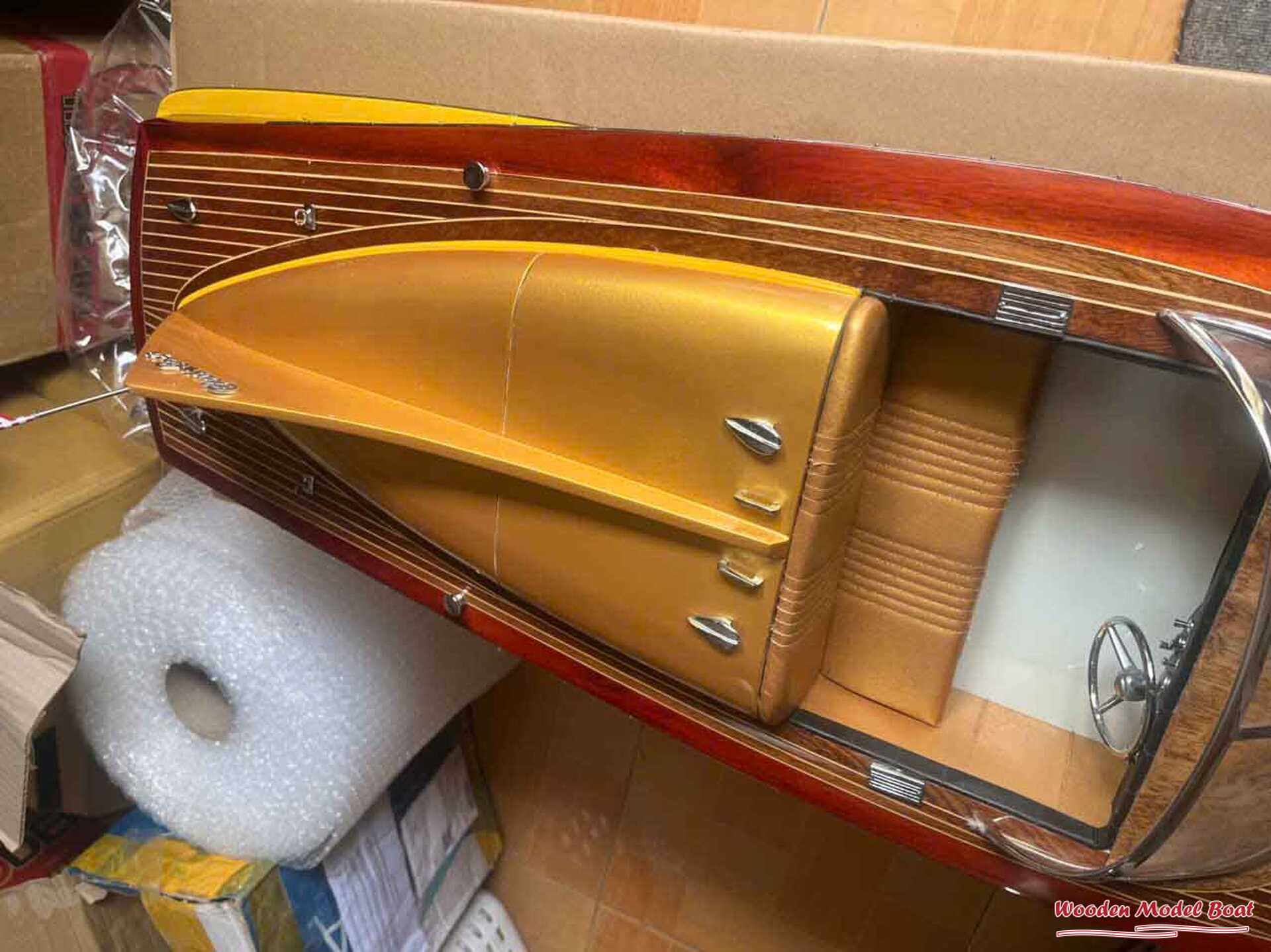 Chris Craft Cobra 1955 Speed Boat Model (6) Wooden Model Boat Handicraft