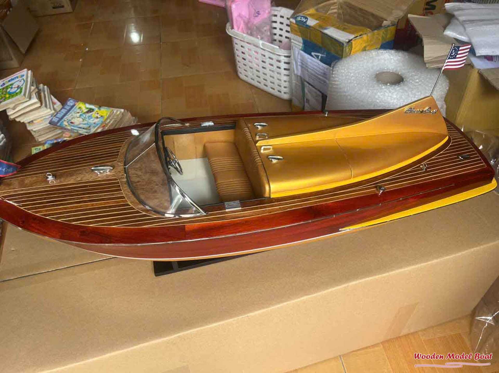Chris Craft Cobra 1955 Speed Boat Model (8) Wooden Model Boat Handicraft