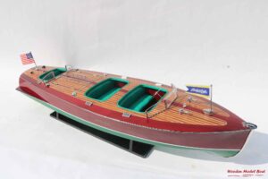 Hacker Craft Speed Boat Model 2 Wooden Model Boat Handicraft