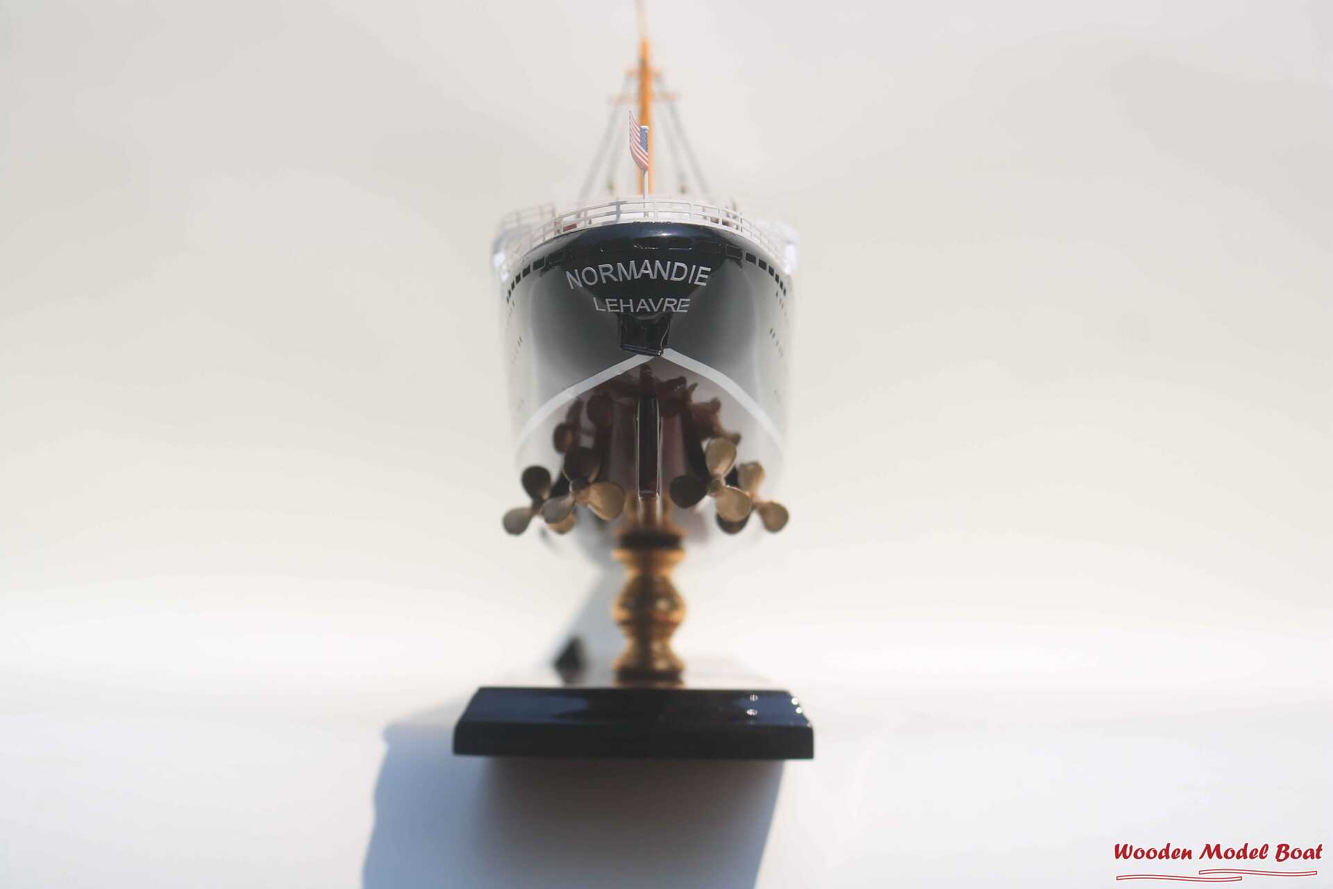 SS Normandie Cruise Ship Model (6) Wooden Model Boat Handicraft SS Normandie Cruise Ship Model 6 Wooden Model Boat Handicraft 2