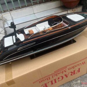 Black Riva Rivale 56 Classic Speed Boat Model 33 1 Wooden Model Boat Handicraft