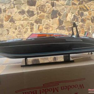 Black Riva Rivale 56 Classic Speed Boat Model 33 2 Wooden Model Boat Handicraft