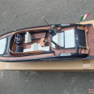 Black Riva Rivale 56 Classic Speed Boat Model 33 3 Wooden Model Boat Handicraft