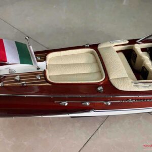 Cream Colored Riva Aquarama Ship Model 1 Wooden Model Boat Handicraft