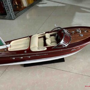 Cream Colored Riva Aquarama Ship Model 10 Wooden Model Boat Handicraft