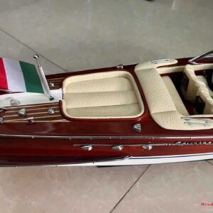 Cream Colored Riva Aquarama Ship Model 2 Wooden Model Boat Handicraft