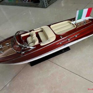 Cream Colored Riva Aquarama Ship Model 3 Wooden Model Boat Handicraft