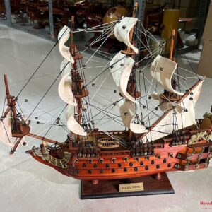 French Ship Soleil Royal Model 10 Wooden Model Boat Handicraft