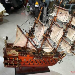 French Ship Soleil Royal Model 3 Wooden Model Boat Handicraft