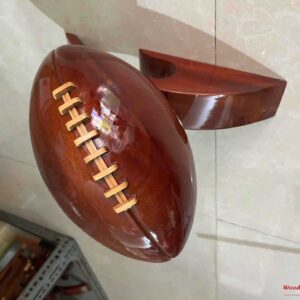 Rugby Ball Model With Stand 11 1 Wooden Model Boat Handicraft