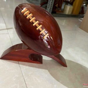 Rugby Ball Model With Stand 11 3 Wooden Model Boat Handicraft