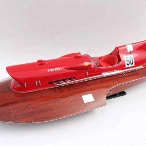 Ferrari Hydroplane 1954 Speed Boat Model 9 Wooden Model Boat Handicraft