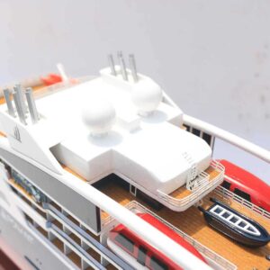 Ponant Explorer Cruise Ship Model 3 Wooden Model Boat Handicraft