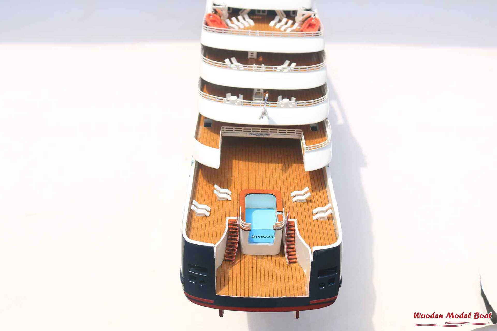 Ponant Explorer Ocean Liner Model (1) Wooden Model Boat Handicraft Ponant Explorer Ocean Liner Model 1 Wooden Model Boat Handicraft