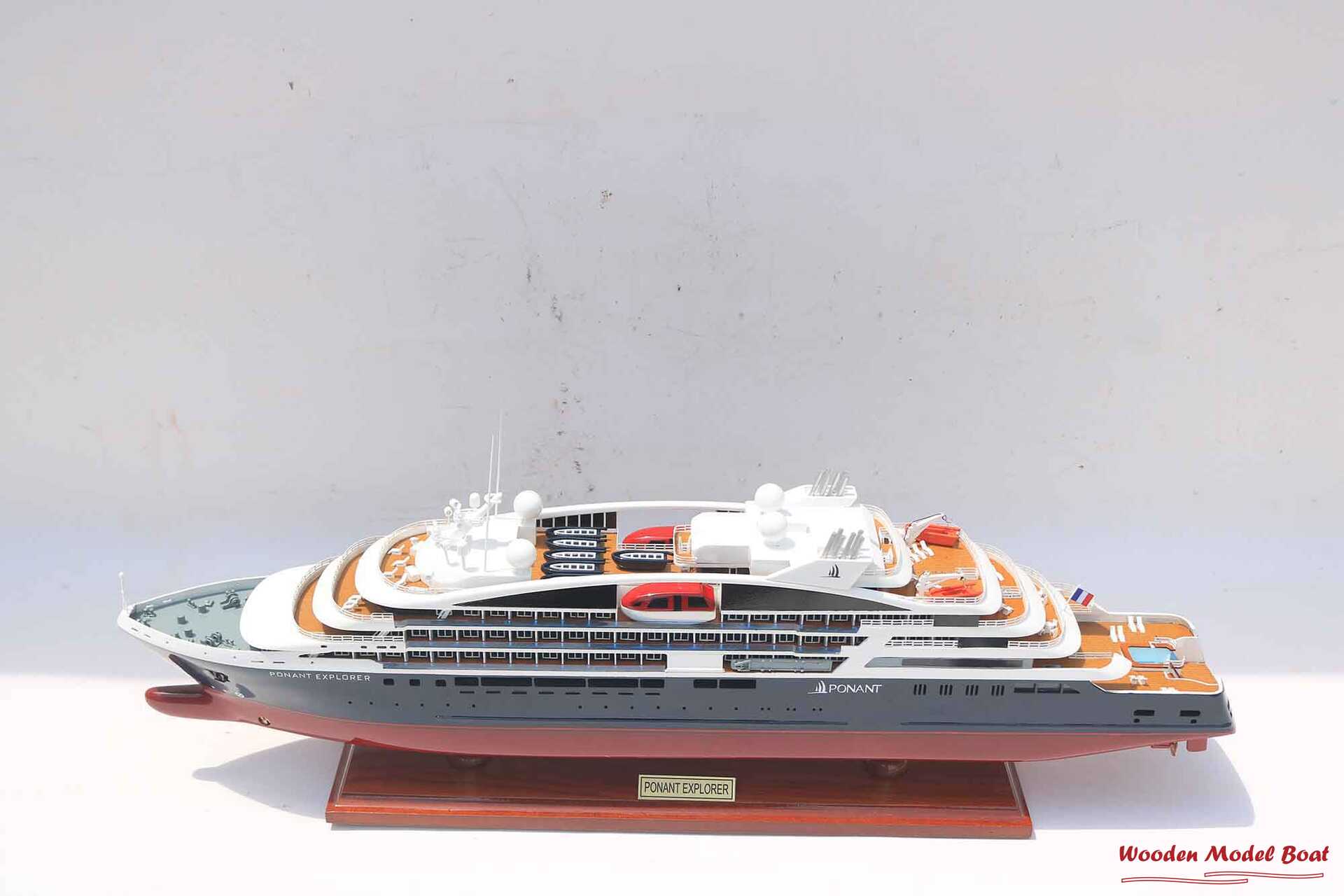 Ponant Explorer Ocean Liner Model (13) Wooden Model Boat Handicraft Ponant Explorer Ocean Liner Model 13 Wooden Model Boat Handicraft