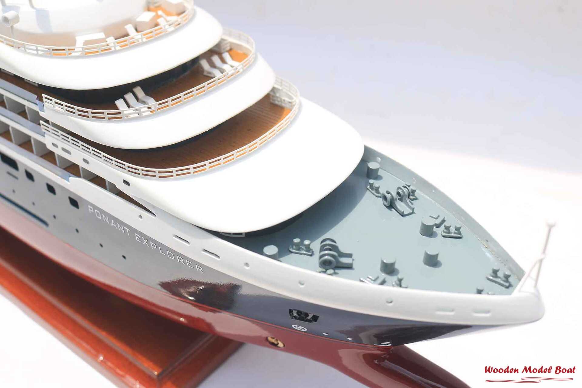 Ponant Explorer Ocean Liner Model (6) Wooden Model Boat Handicraft Ponant Explorer Ocean Liner Model 6 Wooden Model Boat Handicraft
