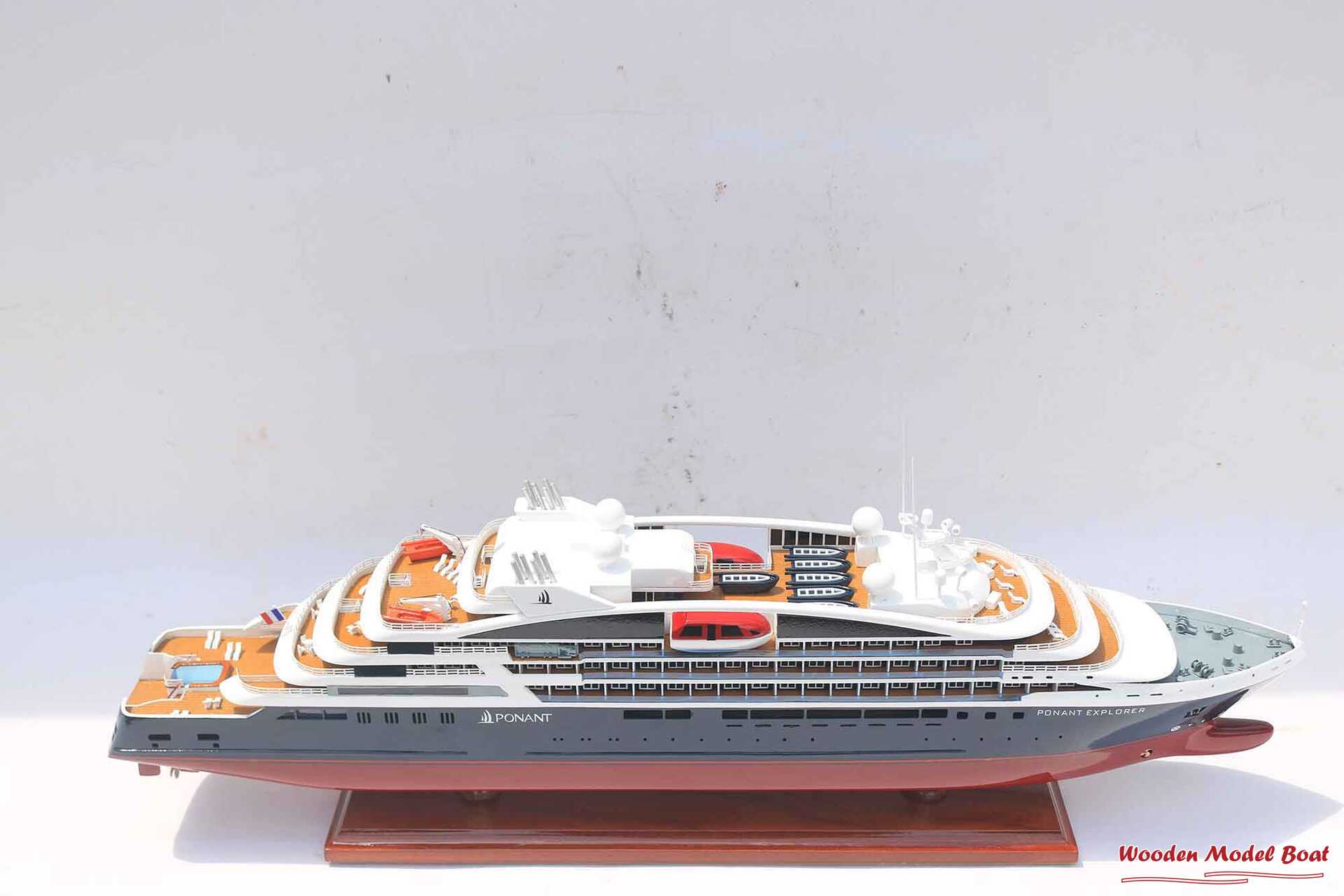 Ponant Explorer Ocean Liner Model (8) Wooden Model Boat Handicraft Ponant Explorer Ocean Liner Model 8 Wooden Model Boat Handicraft