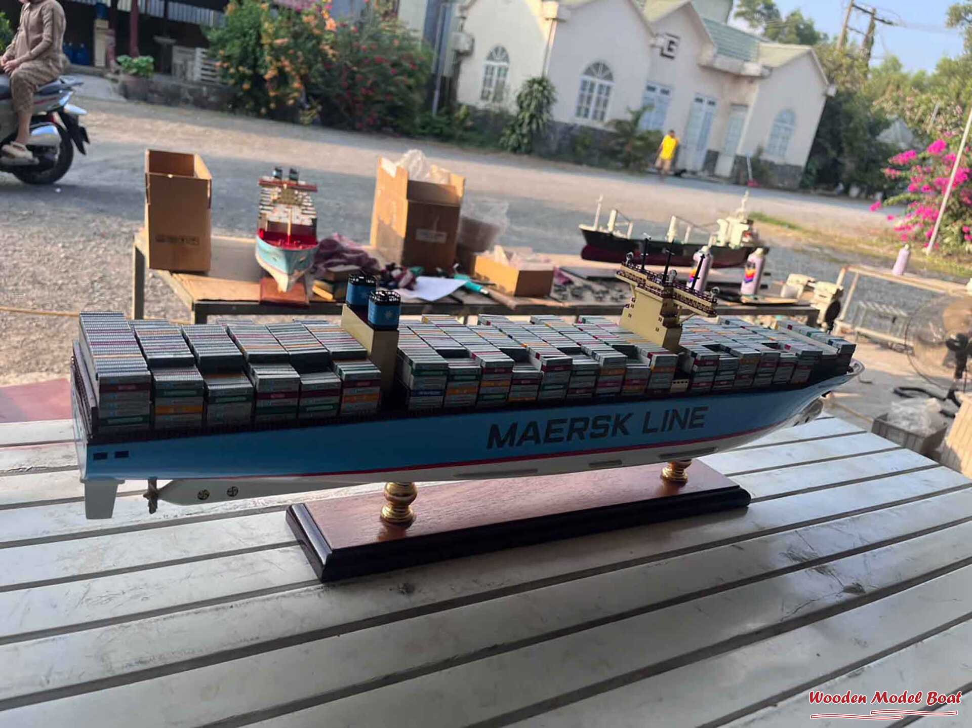 Maersk Triple E - Class Container Ship Model (1) Wooden Model Boat Handicraft Maersk Triple E Class Container Ship Model 1 Wooden Model Boat Handicraft 1