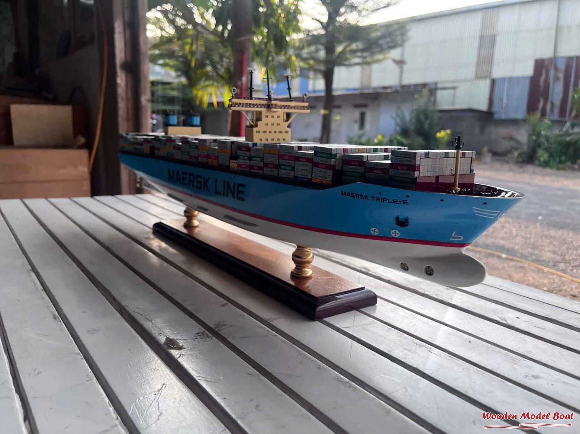 Maersk Triple E - Class Container Ship Model (4) Wooden Model Boat Handicraft Maersk Triple E Class Container Ship Model 4 Wooden Model Boat Handicraft 1