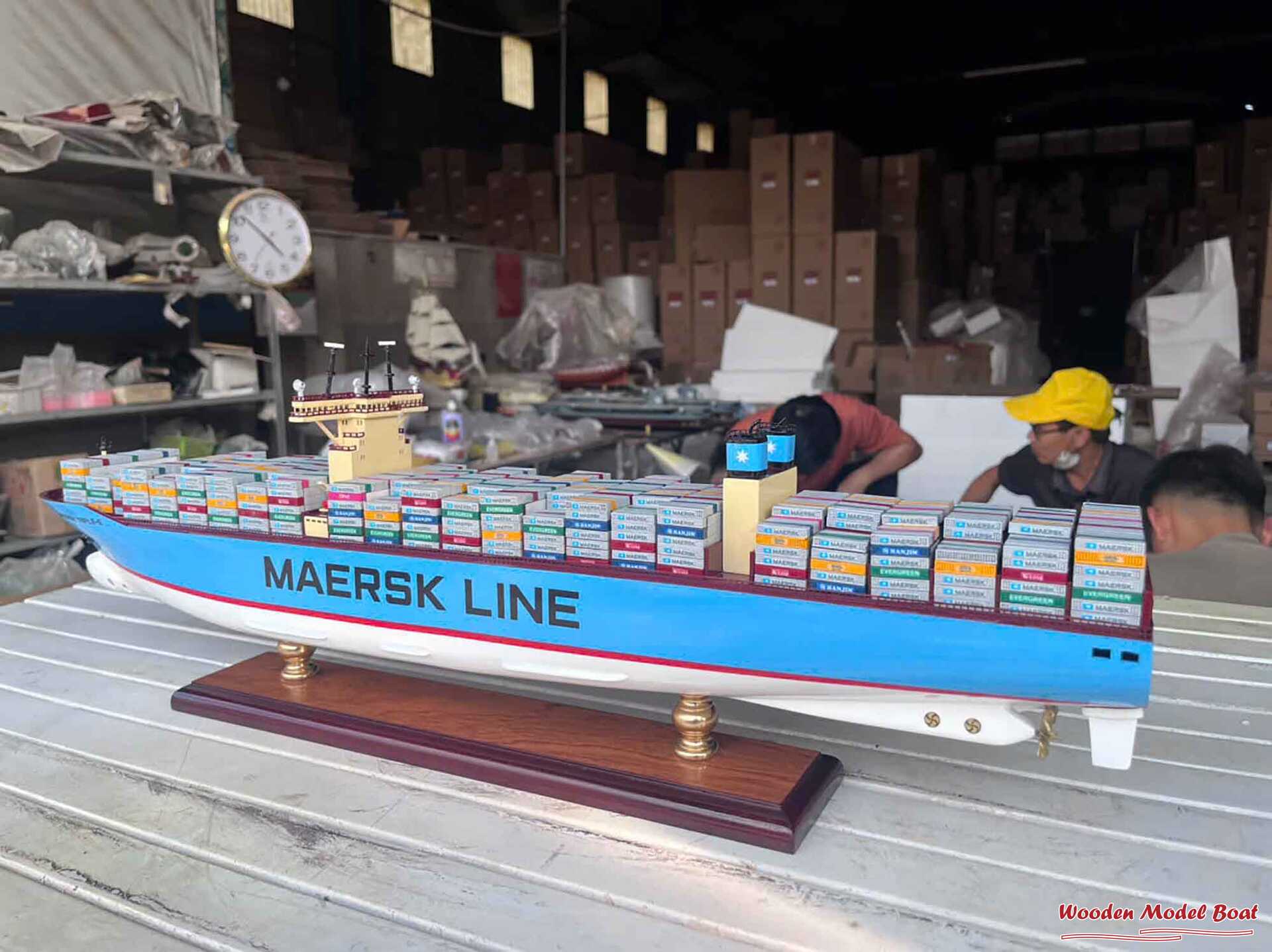 Maersk Triple E - Class Container Ship Model (5) Wooden Model Boat Handicraft Maersk Triple E Class Container Ship Model 5 Wooden Model Boat Handicraft 1