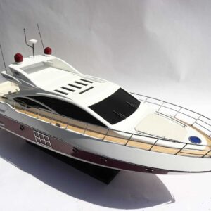 Azimut 68S Red Motor Yatch Model 2 Wooden Model Boat Handicraft