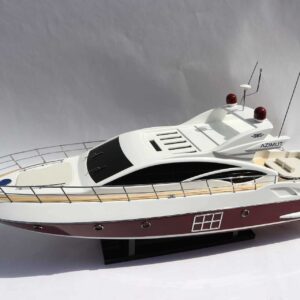Azimut 68S Red Motor Yatch Model 8 Wooden Model Boat Handicraft