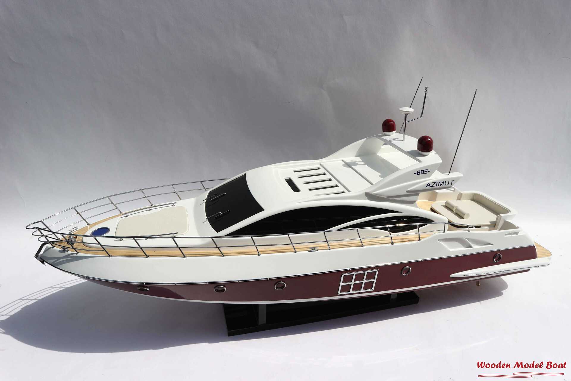 Azimut 68S Red Motor Yatch Model 34.4″
