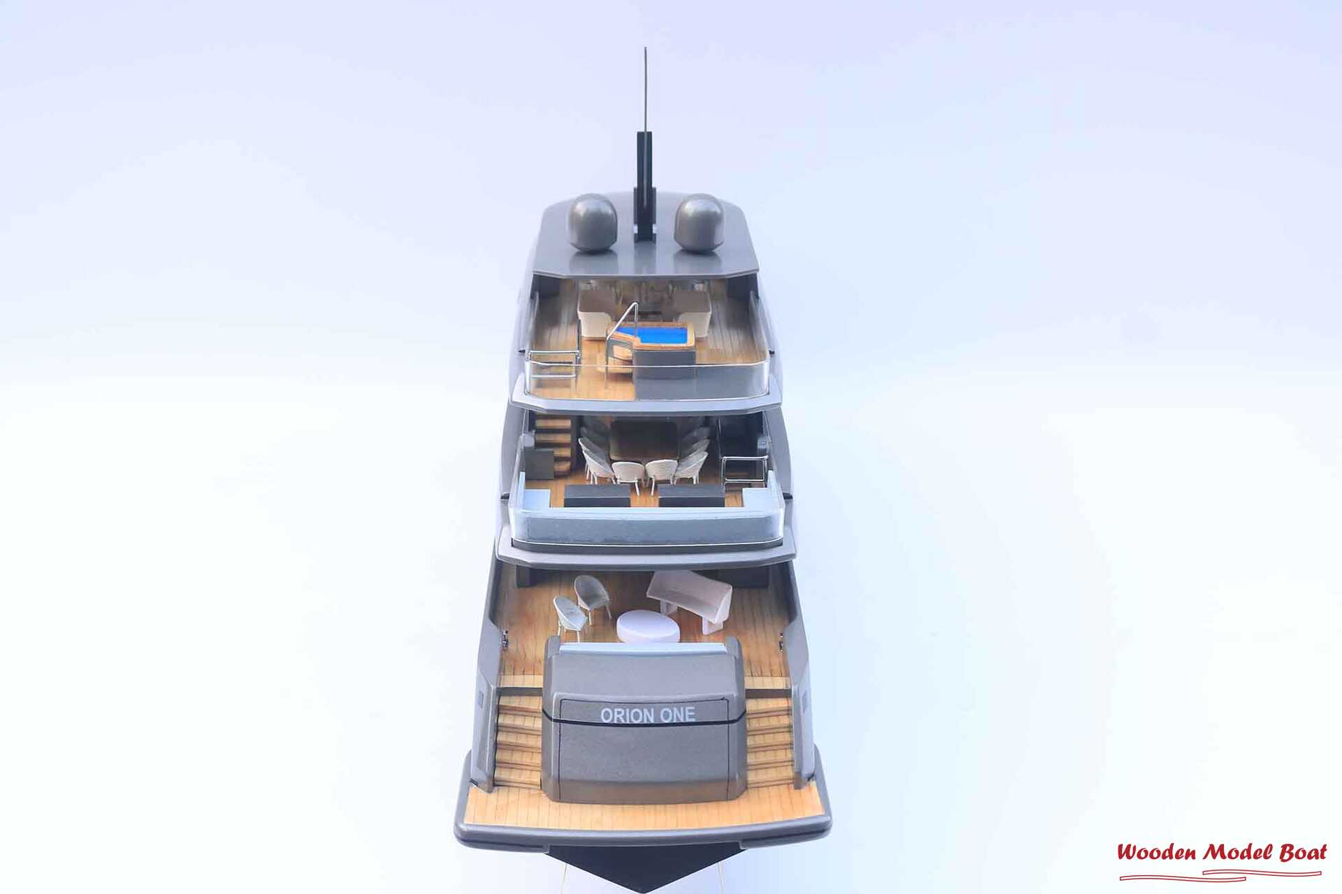Orion One Motor Yatch Model (3) Wooden Model Boat Handicraft Orion One Motor Yatch Model 3 Wooden Model Boat Handicraft