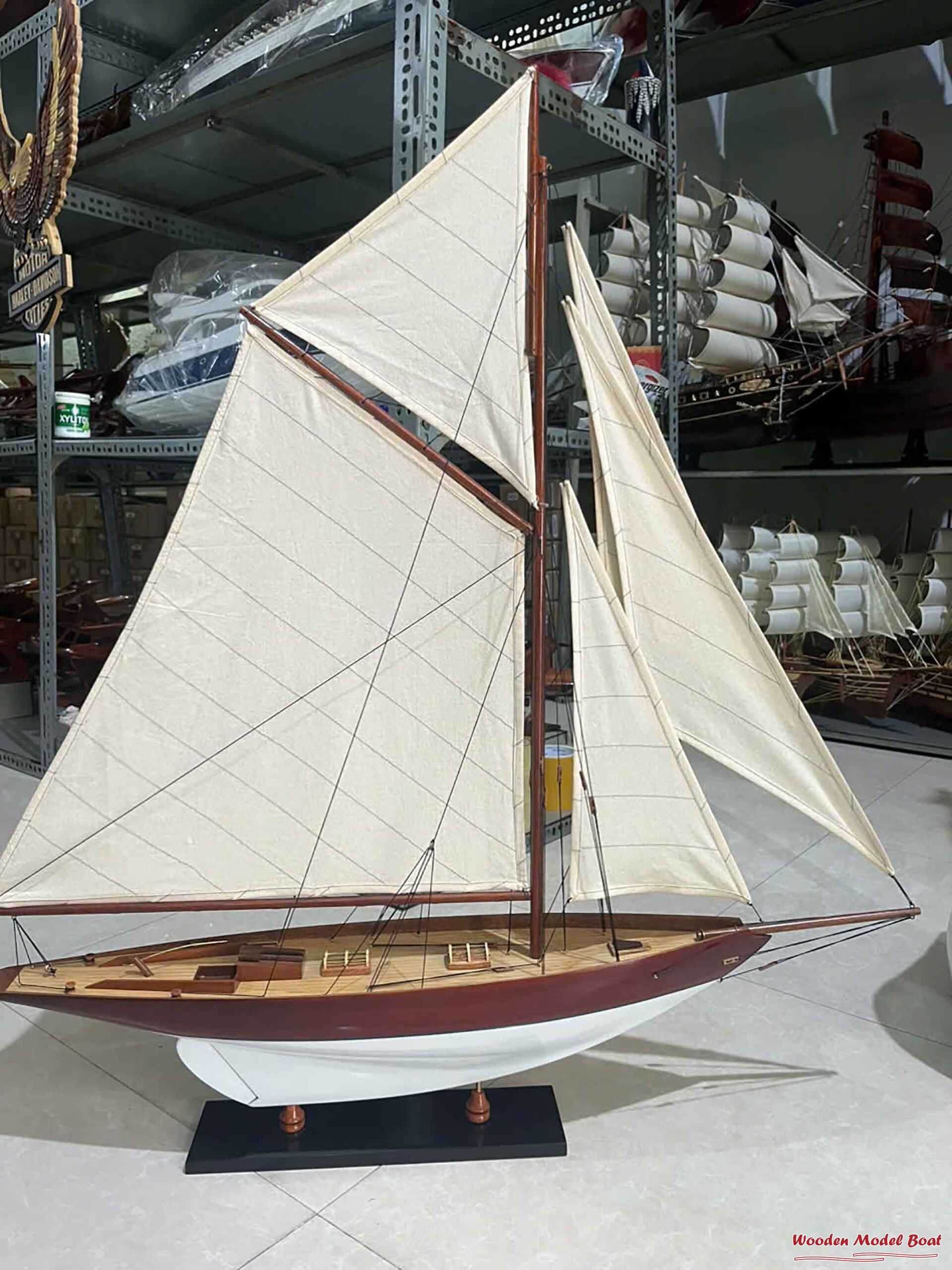 Penduick Ship Model - Painted White (4) Wooden Model Boat Handicraft Penduick Ship Model Painted White 4 Wooden Model Boat Handicraft