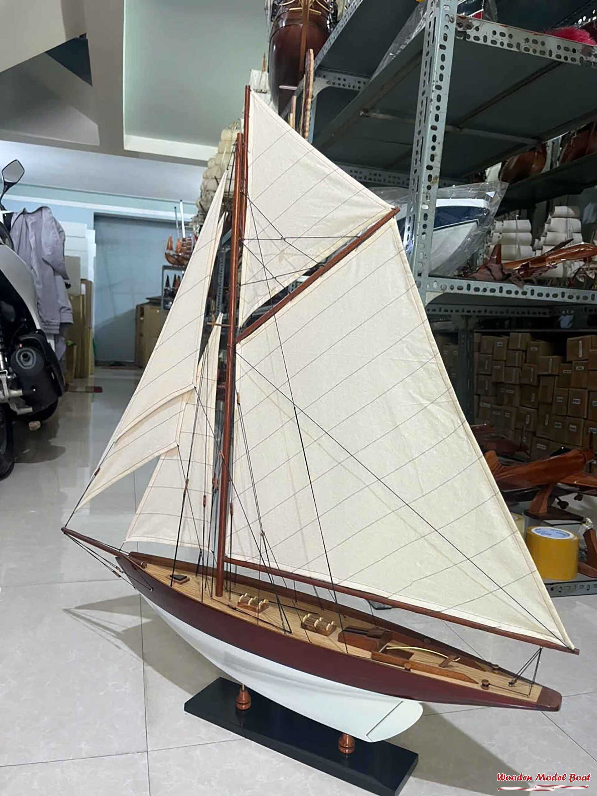 Penduick Ship Model - Painted White (8) Wooden Model Boat Handicraft Penduick Ship Model Painted White 8 Wooden Model Boat Handicraft