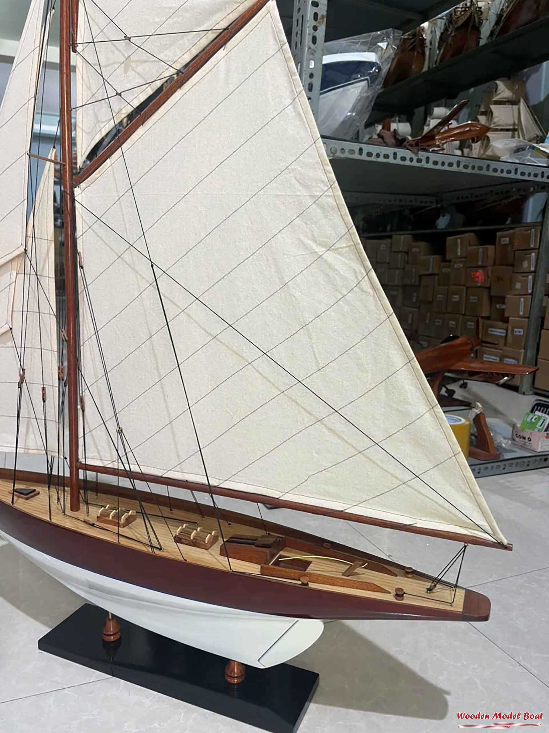 Penduick Ship Model - Painted White (9) Wooden Model Boat Handicraft Penduick Ship Model Painted White 9 Wooden Model Boat Handicraft