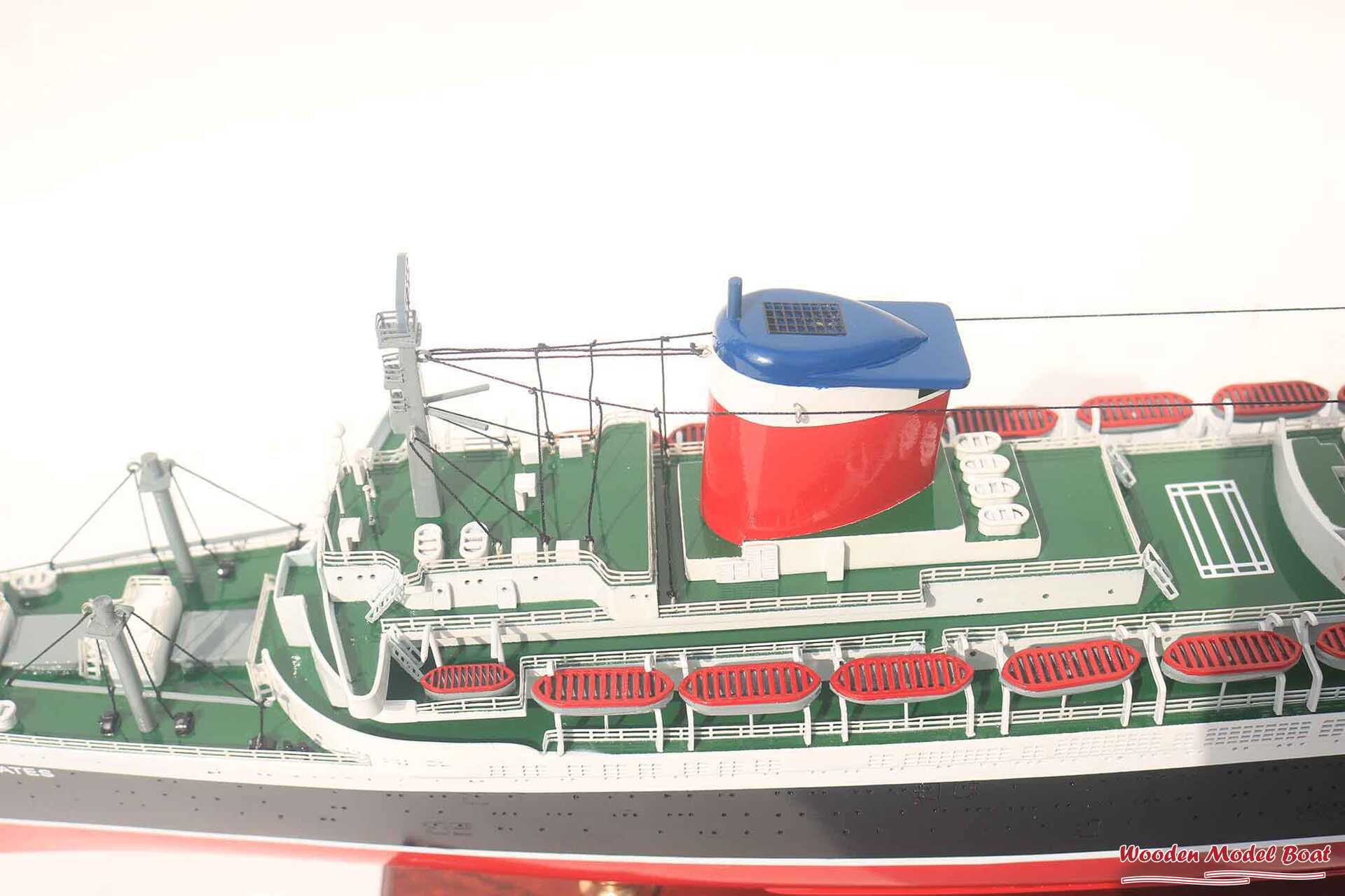 Ss United States Ocean Liner Model (1) Wooden Model Boat Handicraft Ss United States Ocean Liner Model 1 Wooden Model Boat Handicraft