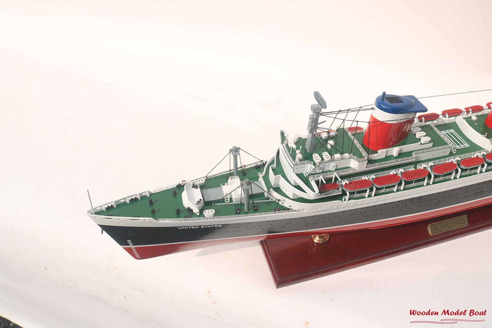 Ss United States Ocean Liner Model (10) Wooden Model Boat Handicraft Ss United States Ocean Liner Model 10 Wooden Model Boat Handicraft