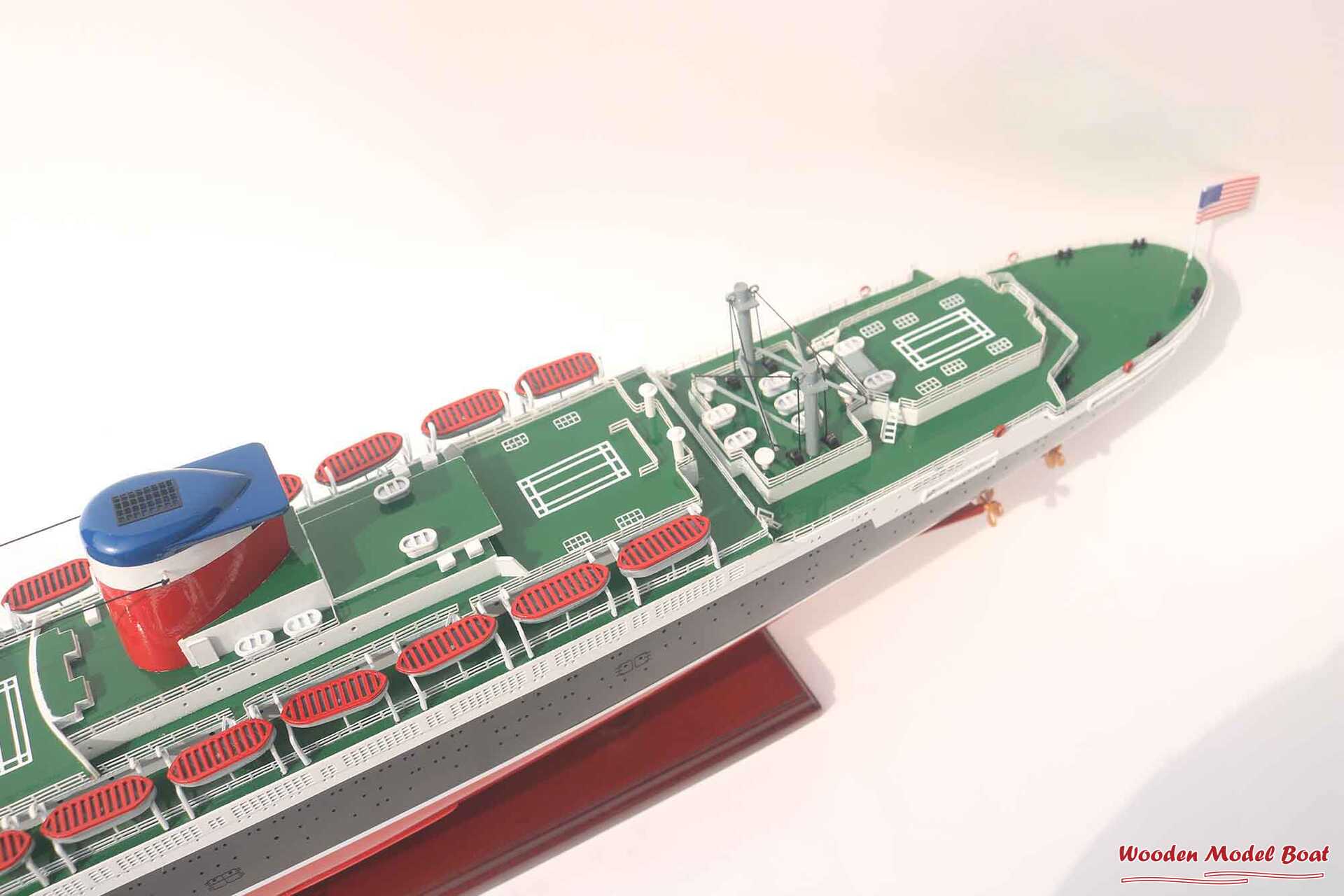 Ss United States Ocean Liner Model (8) Wooden Model Boat Handicraft Ss United States Ocean Liner Model 8 Wooden Model Boat Handicraft