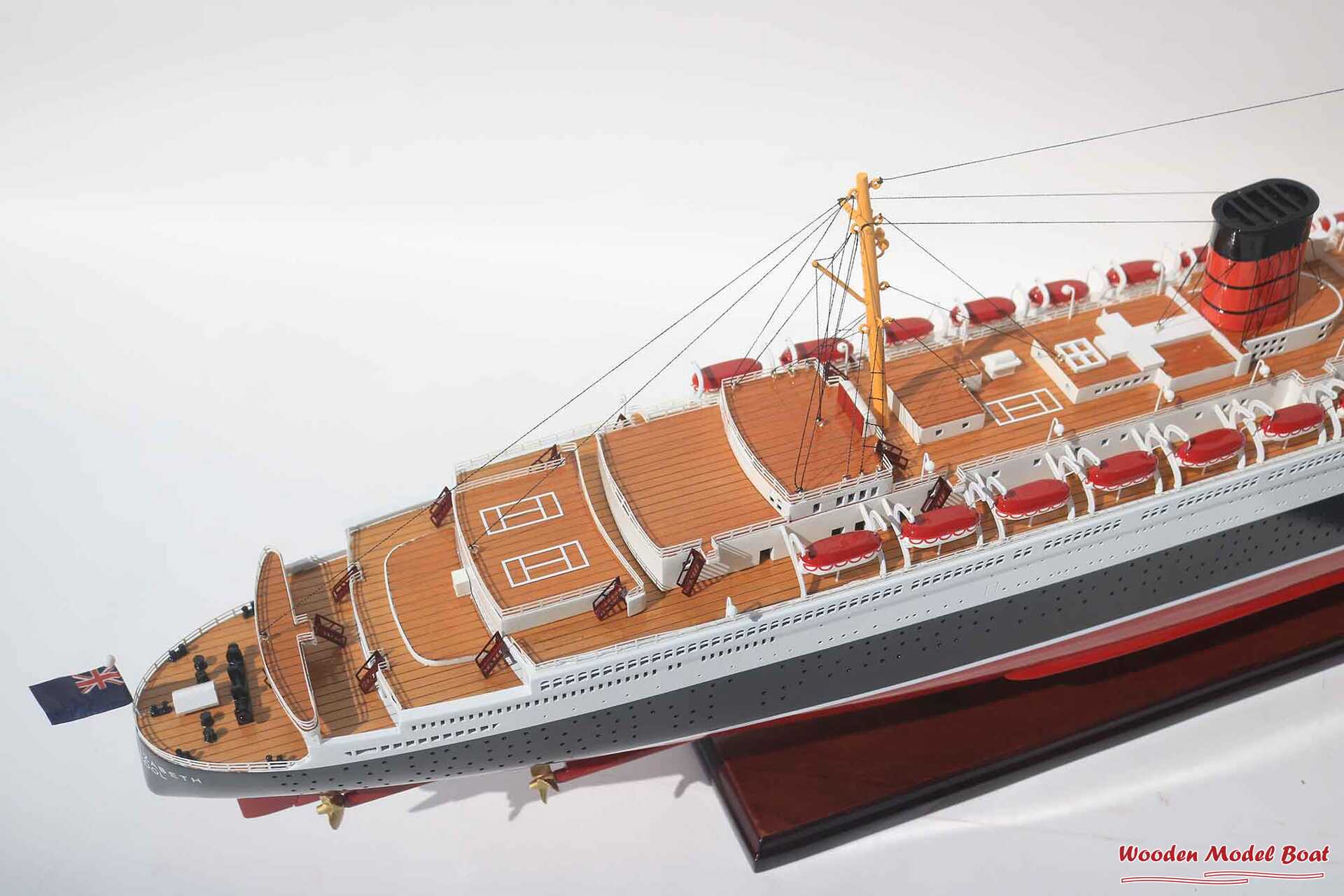 RMS Queen Elizabeth Cruise Ship Model (3) Wooden Model Boat Handicraft RMS Queen Elizabeth Cruise Ship Model 3 Wooden Model Boat Handicraft